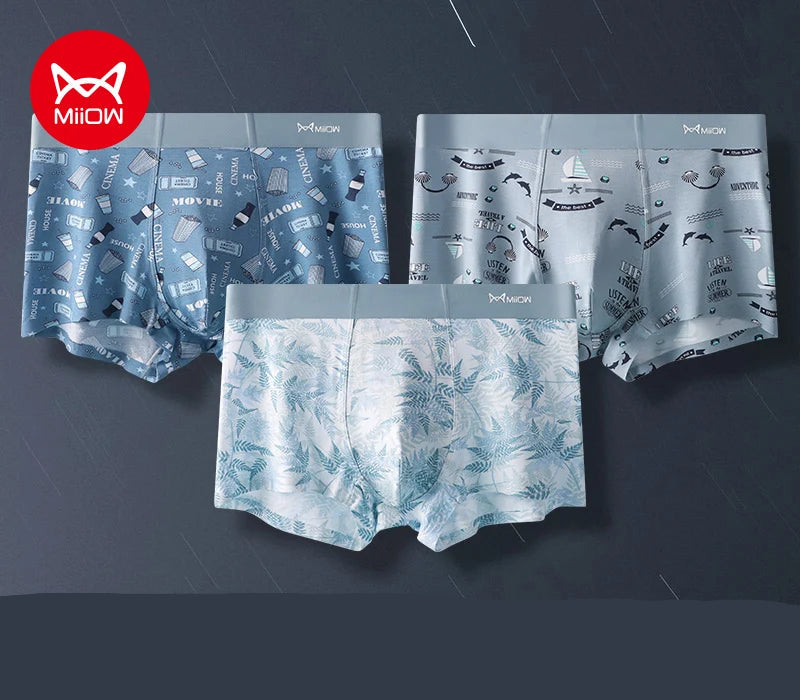 3 pack boxershorts i mjukt material med unika mönster