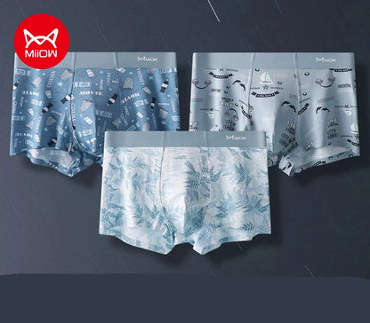3 pack boxershorts i mjukt material med unika mönster