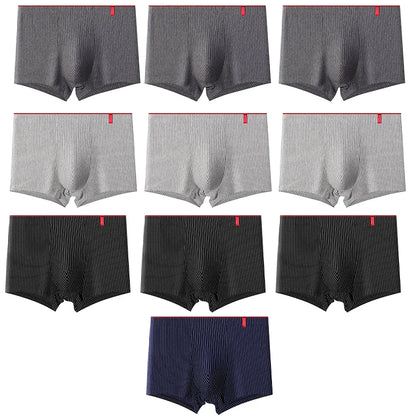 10-pack stilrena och moderna boxershorts med randigt mönster