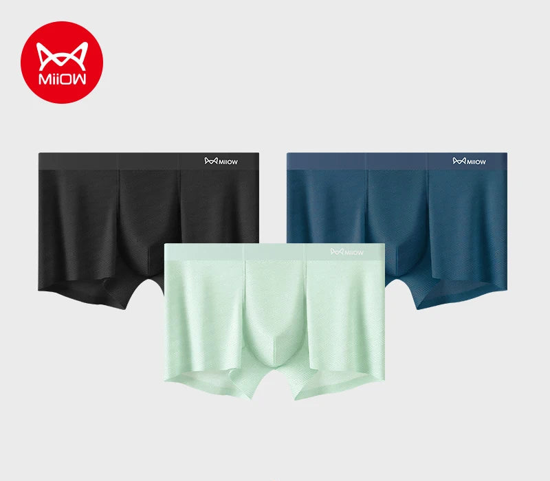 3-pack svala & sömlösa Ice Silk boxerkalsonger