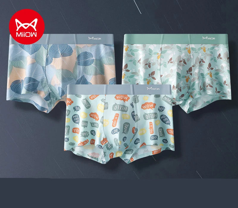 3 pack boxershorts i mjukt material med unika mönster