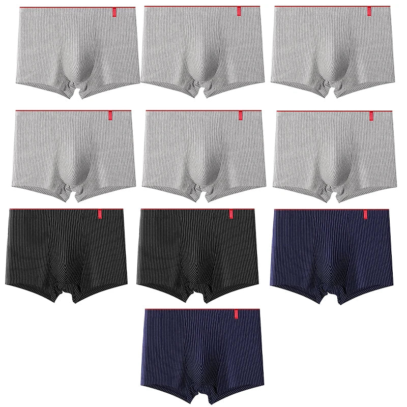 10-pack stilrena och moderna boxershorts med randigt mönster