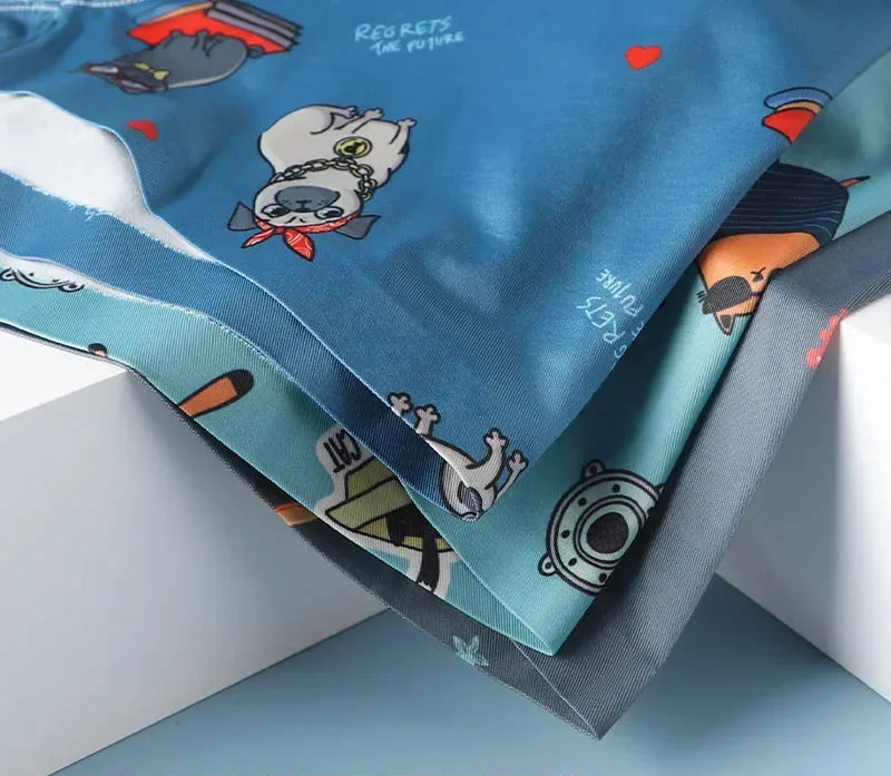 4-pack boxershorts för män med charmiga djurmotiv