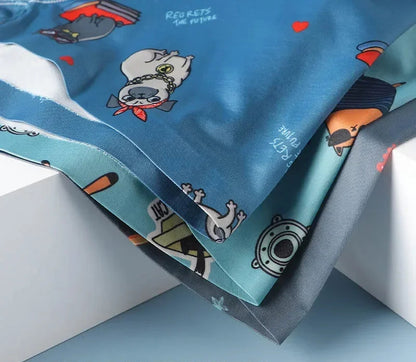 4-pack boxershorts för män med charmiga djurmotiv